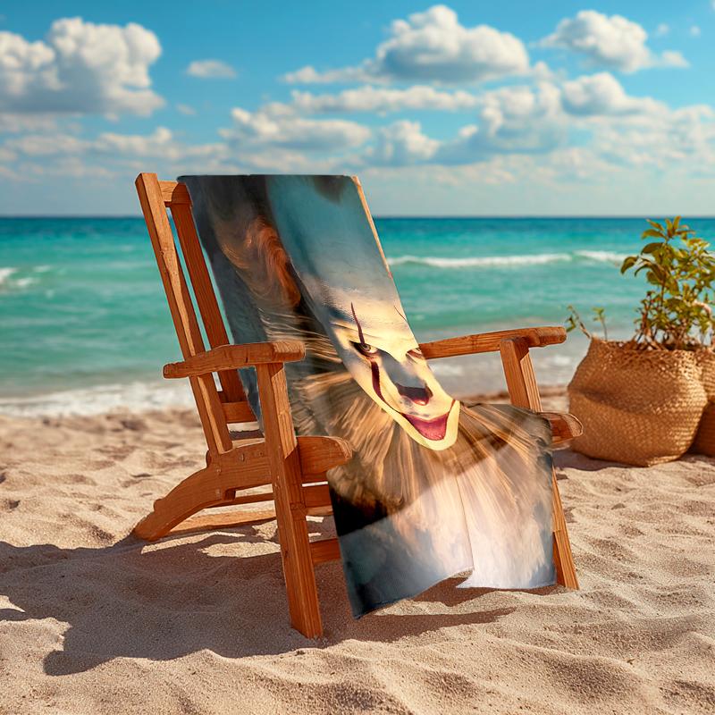 1pc Pennywise3 Beach Towel, Comfortable and Thick, and Swimming/Bath/Picnic/Camping Towel, Suitable for Seaside Beaches