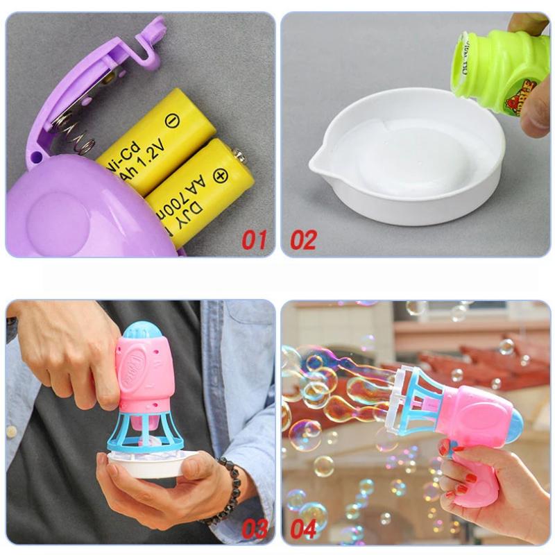 Children'S Electric Fan Bubble Gun Machine Soap Bubble Blowing Kids Toys Outdoor Bubble Wedding Party Games Gifts Girl