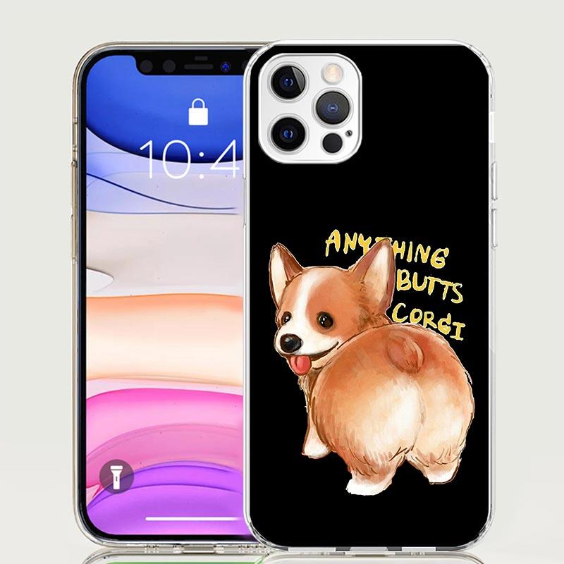 Cartoon Corgi Cute Dog Phone Case For iPhone 17 Air 16 15 Plus 11 14 Pro Max 13 Mini 12 7 8 + SE Pattern Art Customized Cover 17