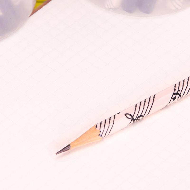 12Pcs Cute Music Notes Piano Hb Wooden Standard Pencils Students Painting Pencil