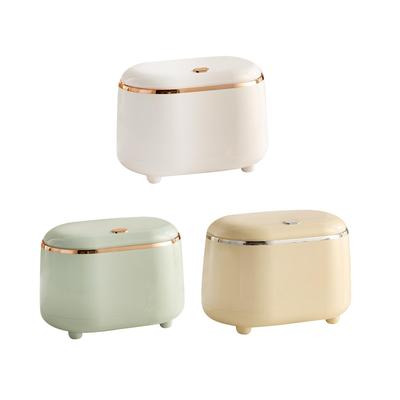 Pressing Small Desktop Garbage Can 19x12x14cm Countertop Trash Bin for Cosmetics