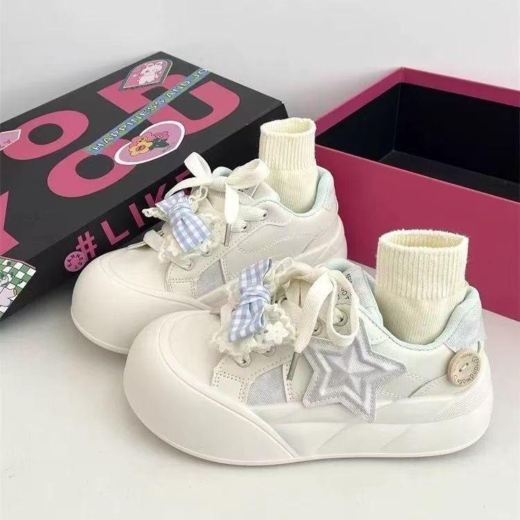 Spring Canvas Lace Up Casual Shoes for Girls Soft Sole Versatile Toddler Kids Fashion Sneakers