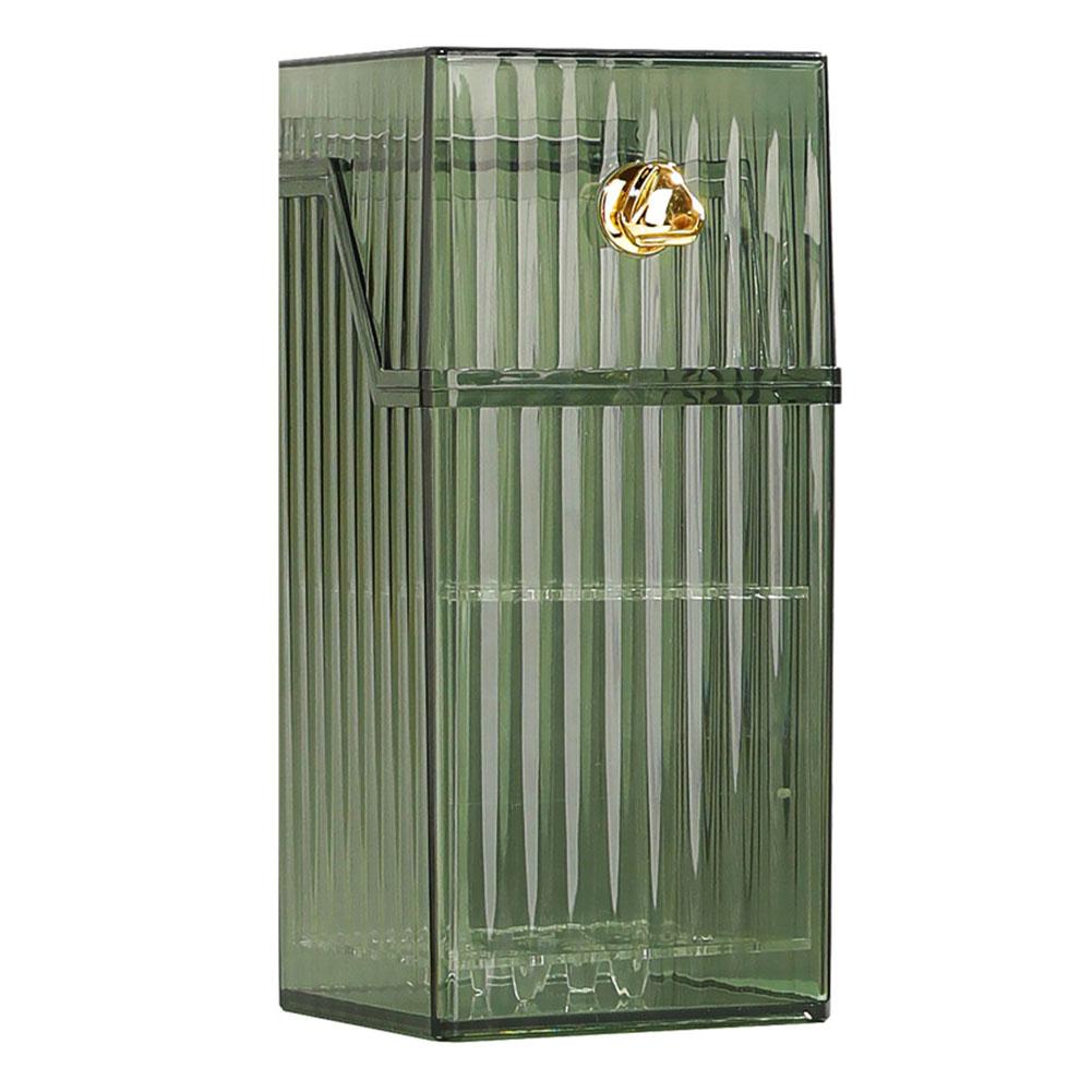 

Модний пластиковий тримач для пензля для макіяжу Органайзер Помада Тримач для олівця для брів Органайзер для макіяжу Настільний ящик для зберігання косметики зелений