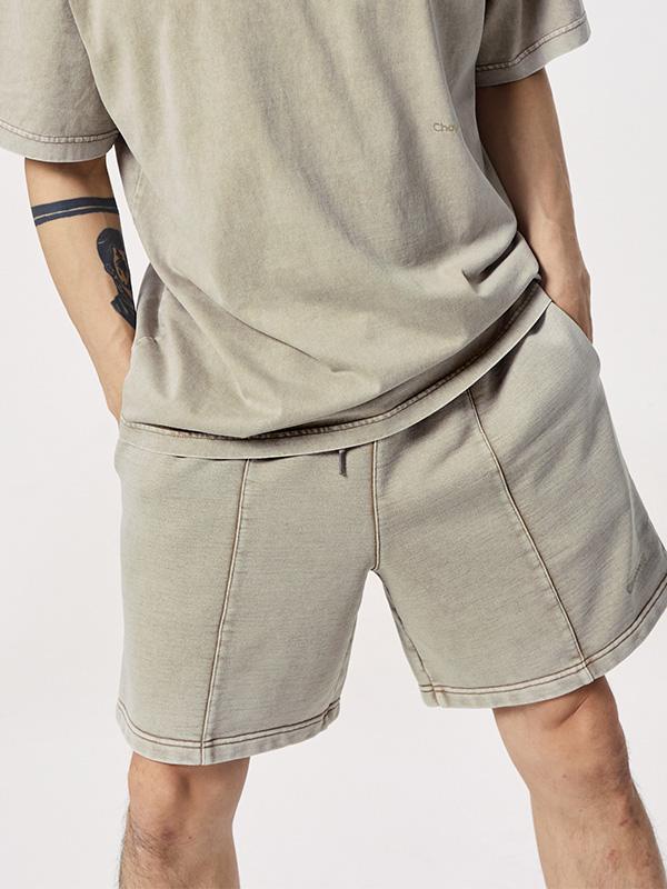 Chaebteoegseu Pigment Cp Hard Sweat Shorts (Beige)