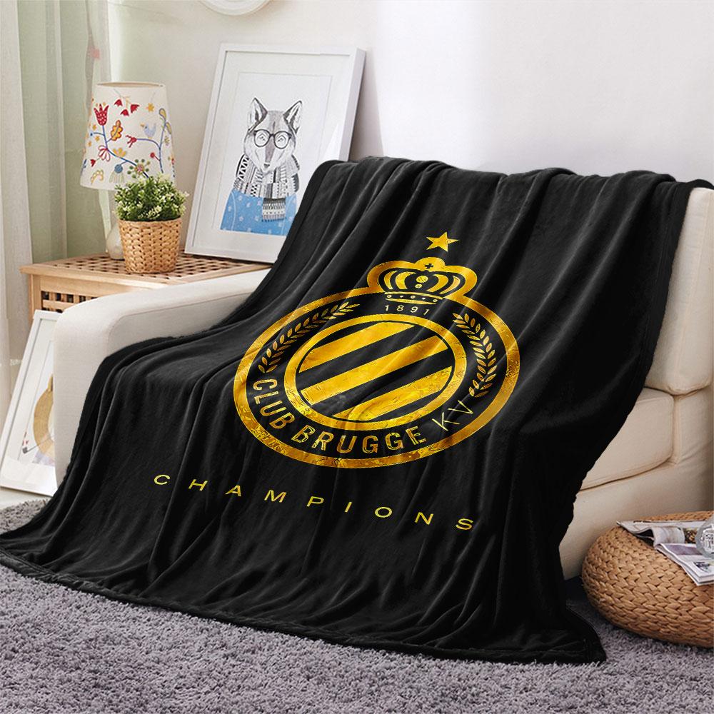 1PC Club Brugge K.V Patterned Flannel Blanket Suitable For All Seasons for Home Decor Warmth and Comfort Gifts Holiday Present