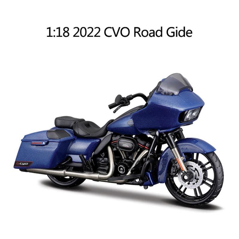 

Мойкирпичный дом 1:18 Модель синего CVO Road Glide 2022 года, литая под давлением металлическая модель мотоцикла, новая коллекция