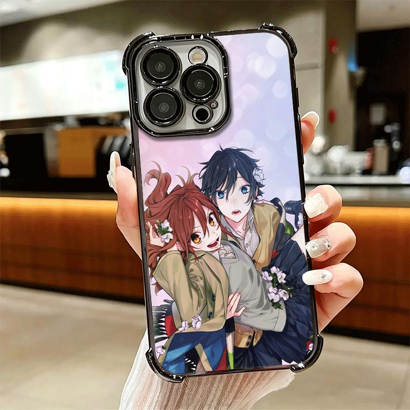 Anime Horimiya Soft Phone Case For iPhone 15 16 17 Air 14 Pro Max 16E Plus 13 12 Mini Plating Anti-Fall Fundas