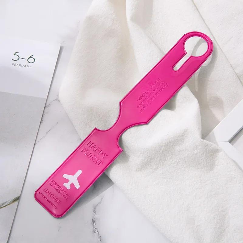 

Багажная бирка из ПВХ-полоски, посадочный талон, портативный брелок для багажа, чехол для багажа, бирка с защитой от потери, идентификационная бирка, дорожные аксессуары красный