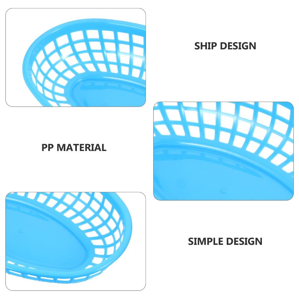 Simple Plastic Stackable Household Snack Basket Fruit Storage Baskets Bread Tray Fast Food Basket