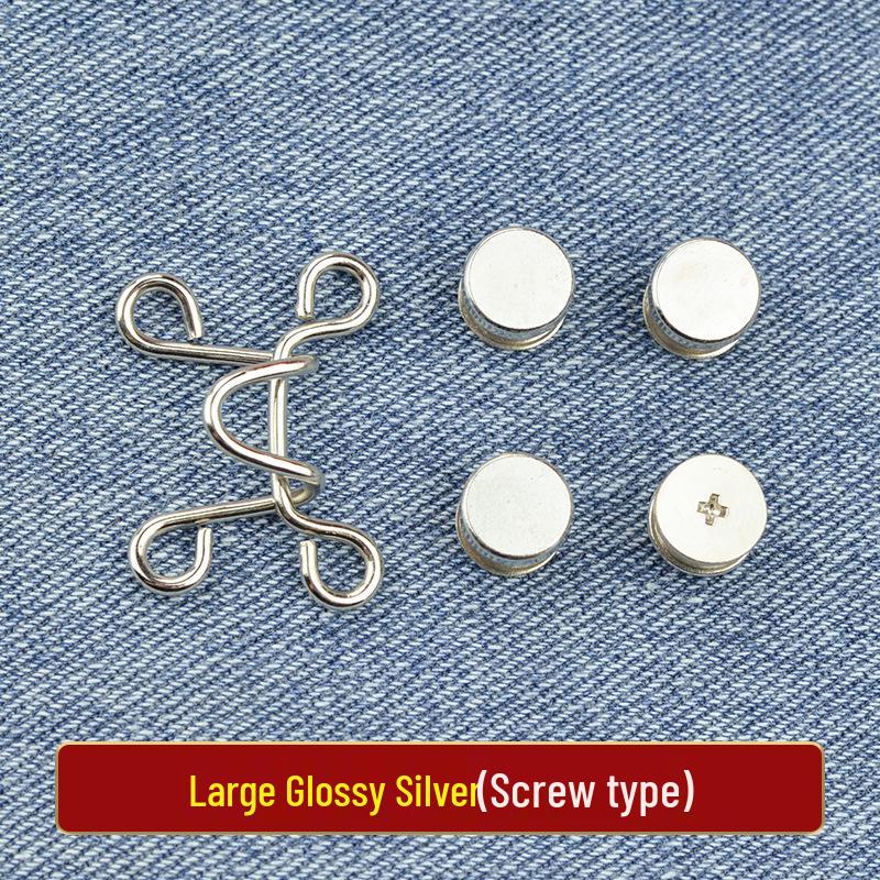 Adjustable Waist-Cinching Stretch Buttons for Jeans