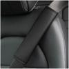 Embossed Fiber Leather Car Seat Belt Shoulder Strap Cover 1Pc Decompression Comfort Easy To Clean for Daily Use 1PCS