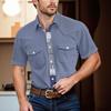 Men'S Fashionable Lapel And Shoulder Length Short Sleeved Casual Top