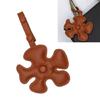Vibrant Cartoon Style Leather Keyring Five Petal Flower Decoration Practical Key Ring Accessory Gift For Women