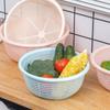 Kitchen Sink Vegetable & Fruit Washing Basket Set - Plastic Strainer & Drainer Basin for Storage & Rice Washing