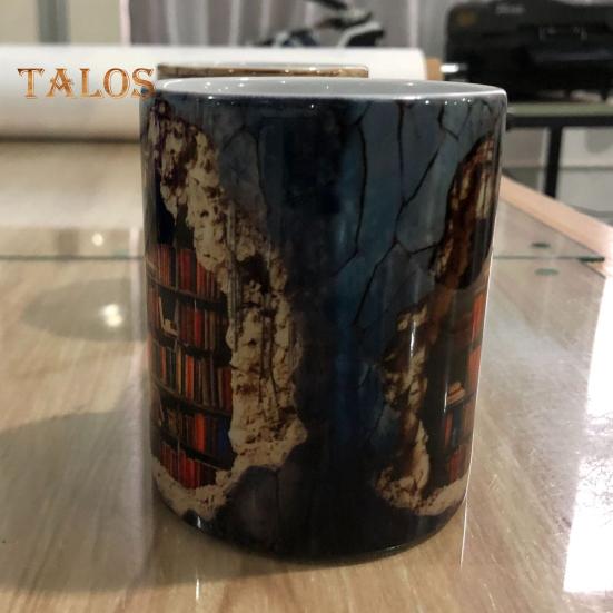 3D Bookshelf Mug Creative Multifunctional Ceramic Water Cup with Handle A Library Shelf Space Design Book Lovers Coffee Mug Birthday Christmas