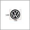 5/10 stk 14mm Bilnøkkel Emblemklistremerker Auto Kontrollnøkkel Logo Tilbehør For Volkswagen Golf-7 4 5 6 CC T-ROC Sharan Passat B5 6 7 Polos Tiguan R Line