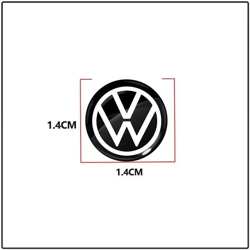 5/10 stk 14mm Bilnøkkel Emblemklistremerker Auto Kontrollnøkkel Logo Tilbehør For Volkswagen Golf-7 4 5 6 CC T-ROC Sharan Passat B5 6 7 Polos Tiguan R Line