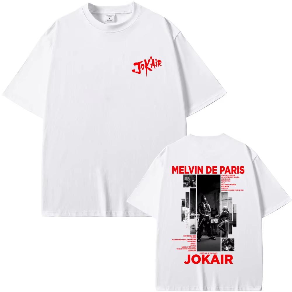 

Rapper Jok air Melvin De Paris Graphic T-shirts Men Women Hip Hop Fashion Pop Music Short Sleeve T-shirt Casual Vintage T Shirts S