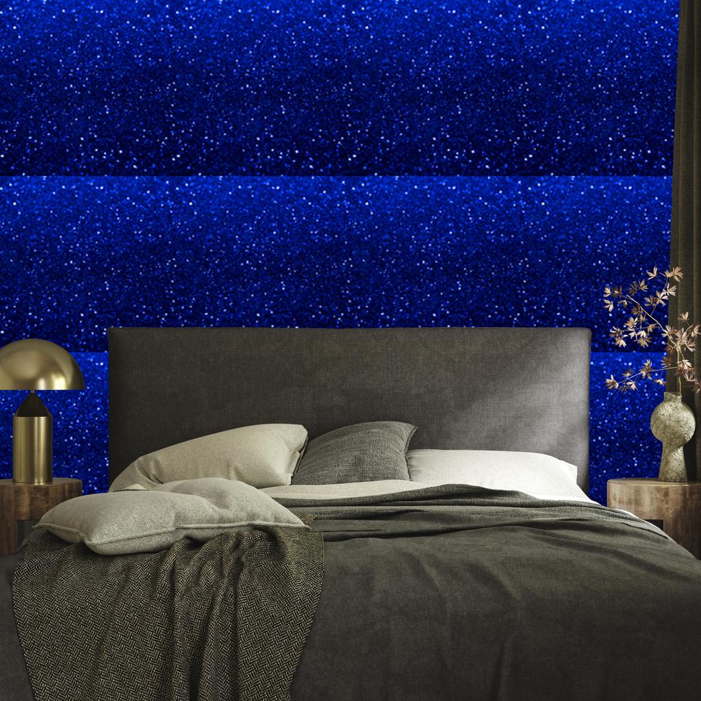 Navy Blue and Glitter Wallpaper for Living Room and Bedroom 50x1000