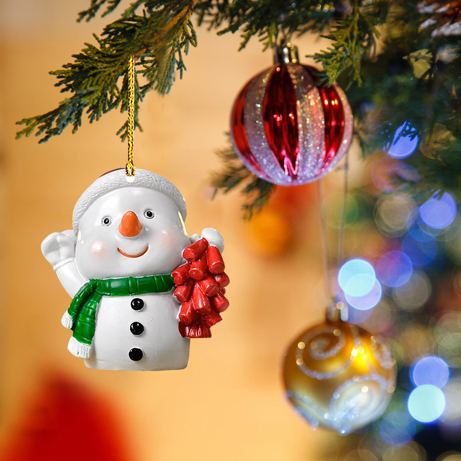 

2D акриловые подвесные украшения, подвески для украшения рождественской елки, забавные рождественские фигурки в форме животных для рождественских вечеринок One Size