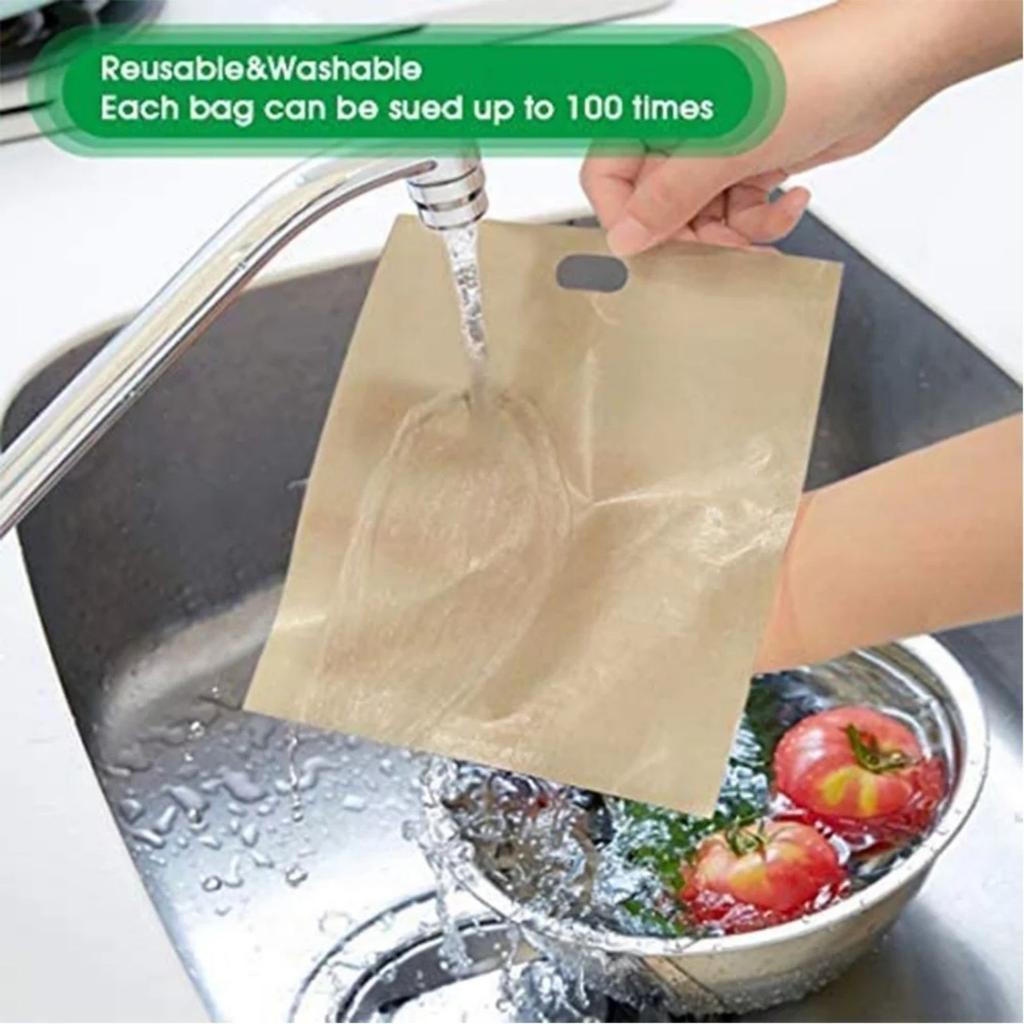 Confezione da 6 Sacchetti Tostapane Riutilizzabili per Sandwich al Formaggio Grigliato 17*19CM