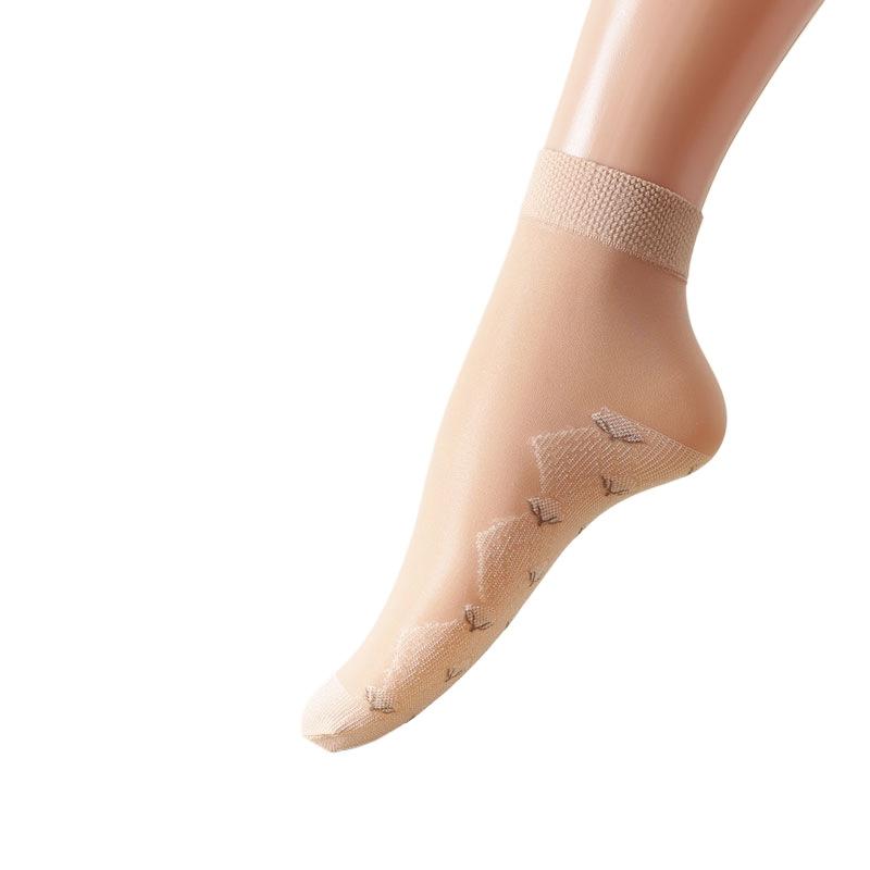 10 Pairs of Women's Summer Thin Breathable Cotton Bottom Non Slip Wear Resistant Loose Mouth Stockings