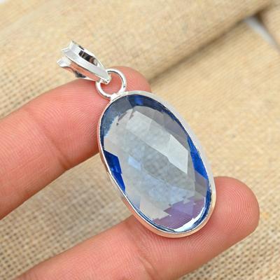 Beautiful Tanzanite Handmade Gemstone Jewelry 925 Sterling Silver Pendants For Women