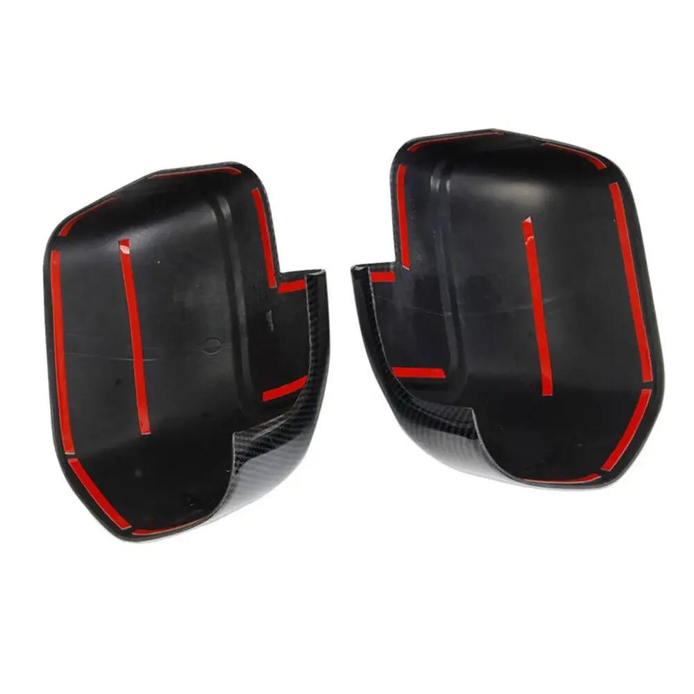 For Ford Bronco 2025-2025 Car Sticker Rearview Side Mirror Cover Wing Cap Exterior Door Rear View Case Trim Carbon Fiber Look