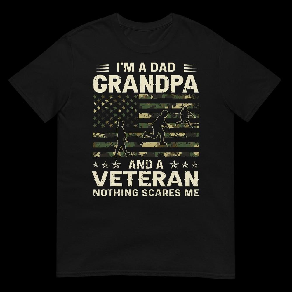 Im A Dad Grandpa And Veteran Fathers Day American Flag Tshirt