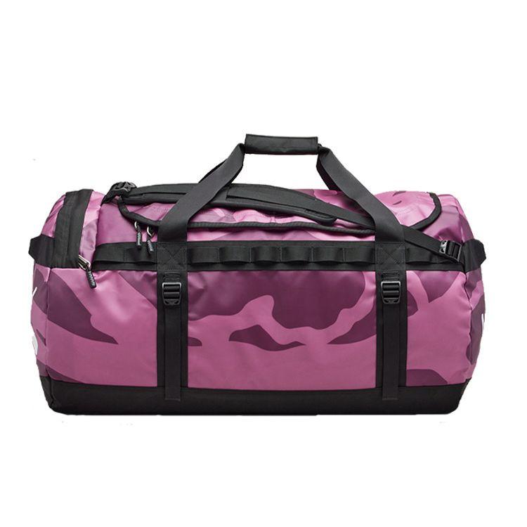 The North Face X Kaws Collaboration 95L Convenient Large Logo Ultra Capacity Storage Backpack Unisex Backpack Purple Camouflage 7WMD