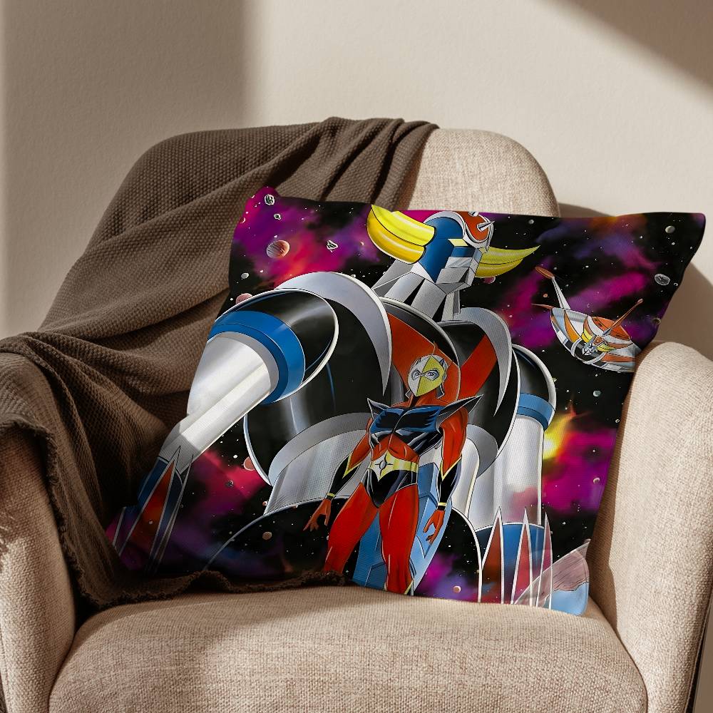 Alloy UFO Goldorak Grendizer Pillow Case Pillow Case Living Room Sofa Cushion Cover Suitable For Home Bedroom Room Decoration