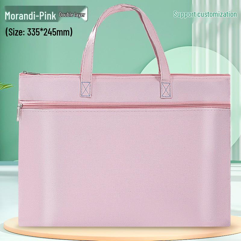 Waterproof Double Layer A4 Document Bag for Students & Prenatal Checkups with Customizable Logo