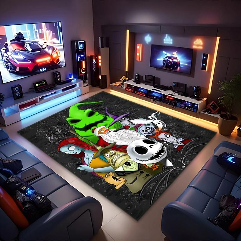 1PC The Nightmare Before Christmas Rug - home decoration Carpet For Living Room Bedroom Flooring Computer Chair Area Rug