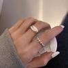Trendy Inspired Korean Adjustable Ring In Pure Silver For Fashionforward Women