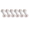 100 Sets Rivet and Screw Stainless Steel M2.5 Flat Round Head Rivet Stud Fastener Set for Leather Crafts Decoration