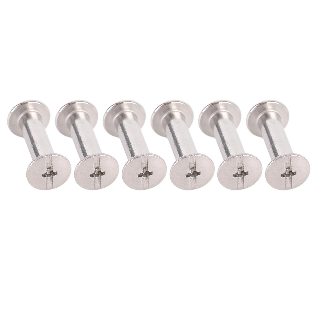 100 Sets Rivet and Screw Stainless Steel M2.5 Flat Round Head Rivet Stud Fastener Set for Leather Crafts Decoration