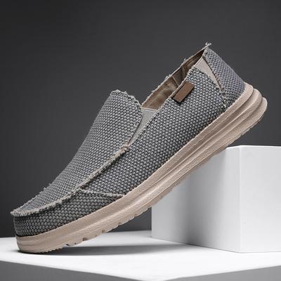 Sommer Denim Canvas Herren Atmungsaktive Freizeitschuhe Outdoor Rutschfeste Sneakers Bequeme Fahrschuhe Herren Halbschuhe Große Größe 39-47