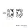 Punk Men Hoop Earrings,Double Intertwined Circle Huggie Hoop Earrings,Classic Pierced Earrings Gift