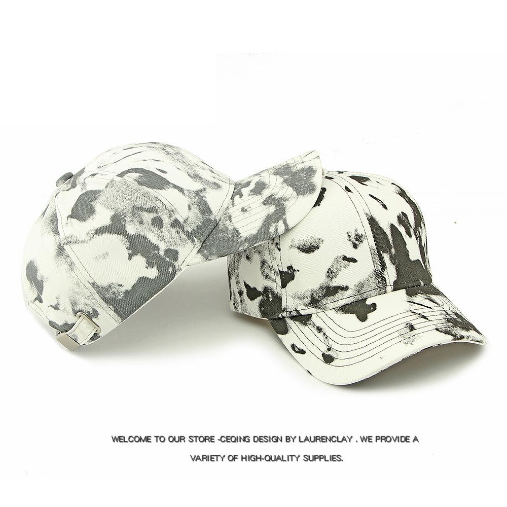 Tie-Dyed Baseball Cap Men Outdoor Sunscreen Sun Hat Women Graffiti Sunscreen Cap