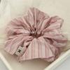 Big Intestine Hairband with Sweet Style Ponytail Hair Tie At The Back of The Head with A Large Hair Tie At The Top of The Head