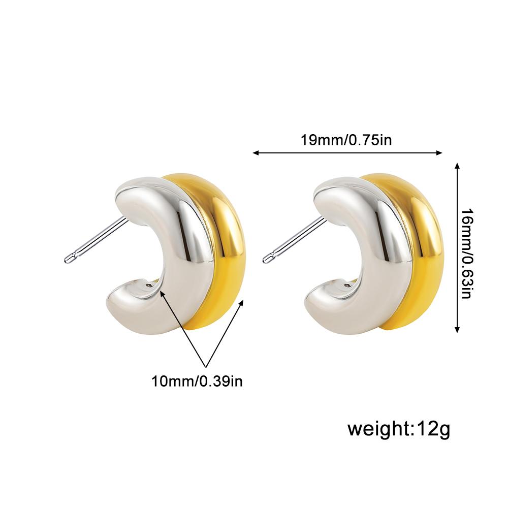 Minimalist Gold Plated Heart Huggie Hoop Earrings for Women CZ Zircon Copper Color Ear Buckle Hoops Vintage Zircon Gifts