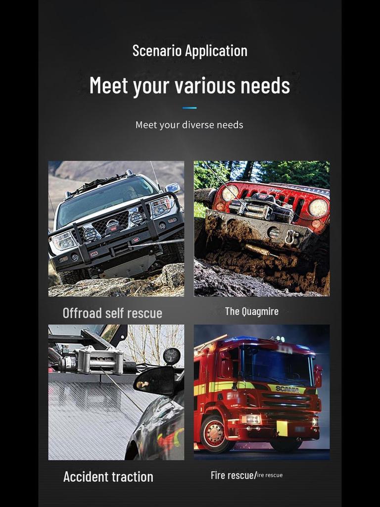 5000 lbs 12V/24V elektrische Offroad-Winde: Wasserdichte Selbstrettung für Autos & Anhänger
