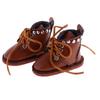 Fashion Floral Sleeveless Dress & PU Leather Boots Shoes for 12'' Doll Costume ACCS