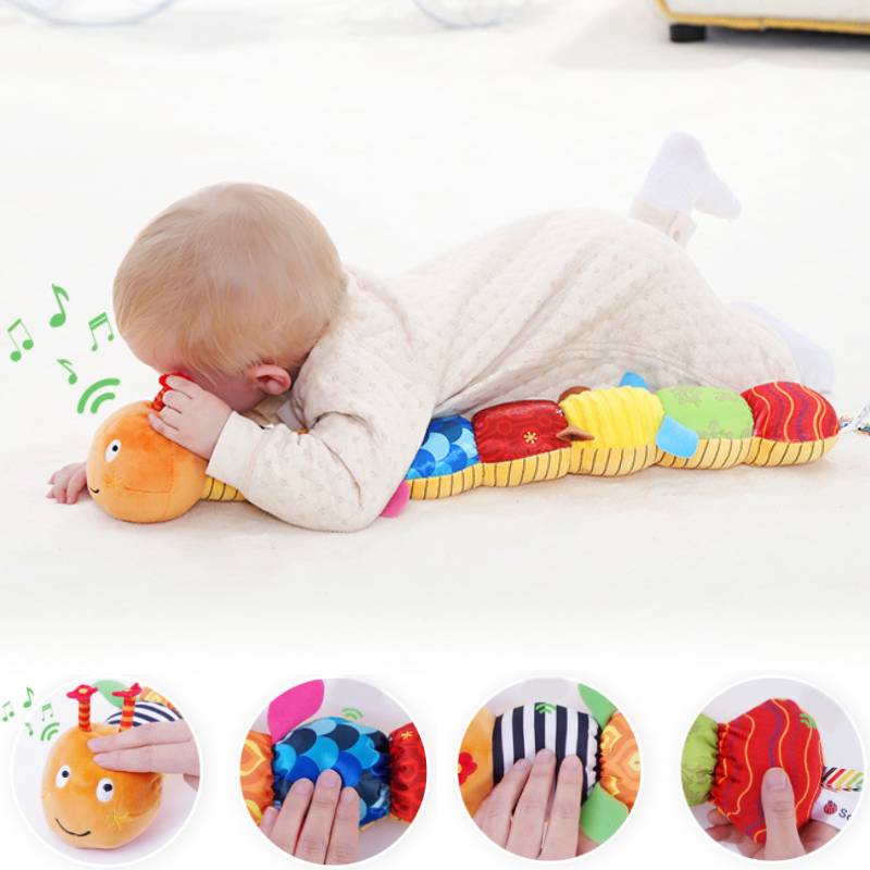 Musical Sozzy Plush Caterpillar Baby Toy Soft Sensory Sound Infant Newborn Toys