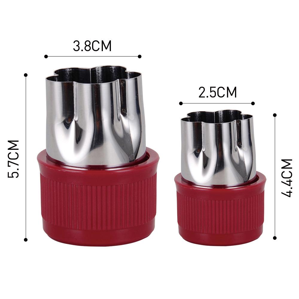 8 Pcs/Set Puzzle Fruit Vegetable Cutter Stainless Steel Shredders Slicers Star Flower Shaped Mould