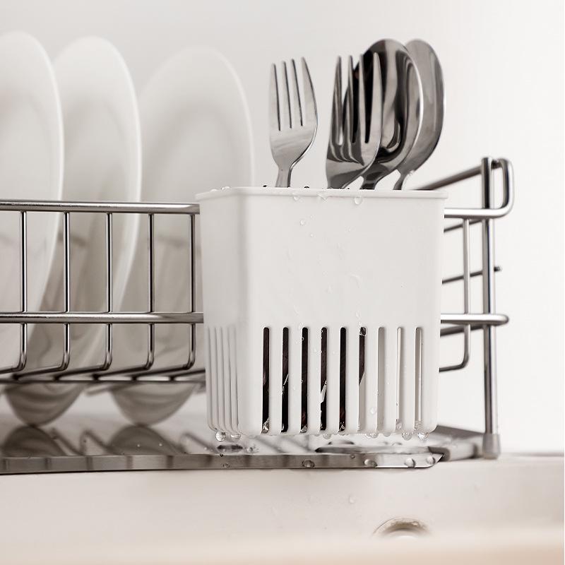 Wall-Mounted Multifunctional Draining Kitchen Utensil Storage Basket