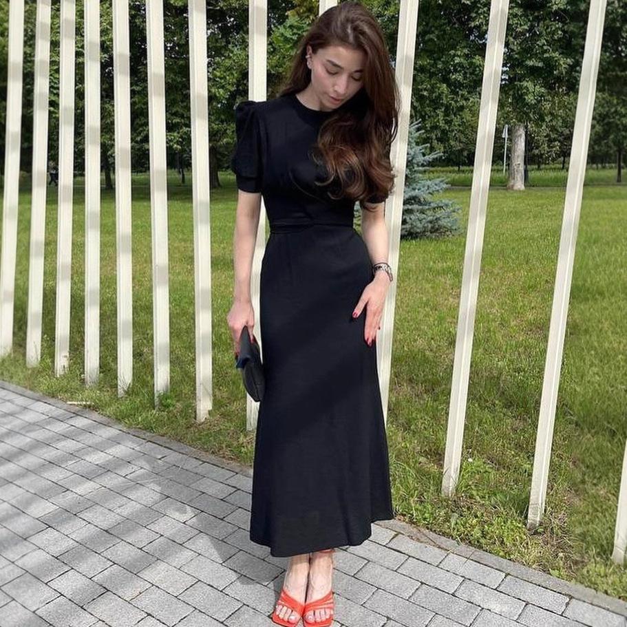 2025 Women's European & American Summer Short-Sleeve Wrap Dress - Casual High-Waist Slim Fit