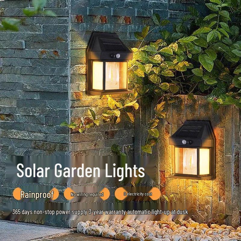 Wasserdichte Outdoor-Wandleuchte mit hoher Leistung, solarbetrieben, für Eingangsbereich und Innenhof