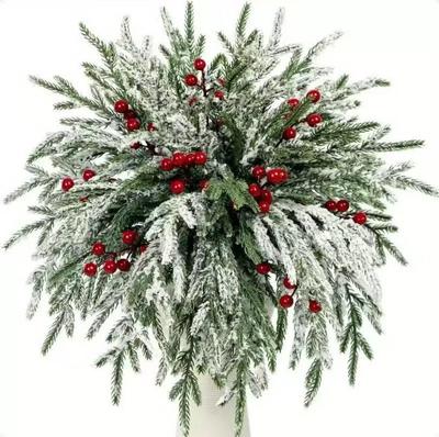 Norfolk Pine Christmas Garland – Green Simulated Branch Bouquet