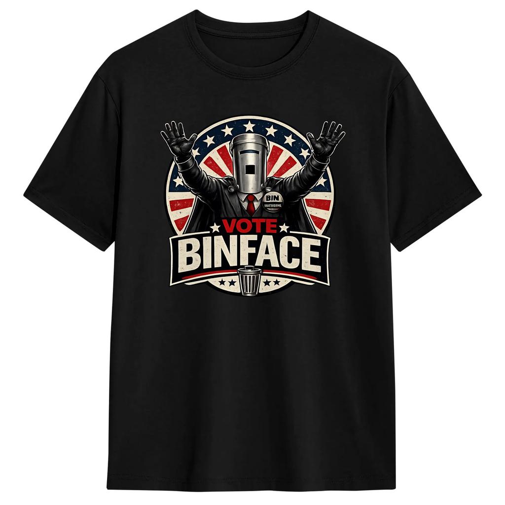 Clean up Clacton. Vote Binface T Shirts Cotton Unique T-Shirt Round Collar Tee Shirt Short Sleeve Clothes Adult